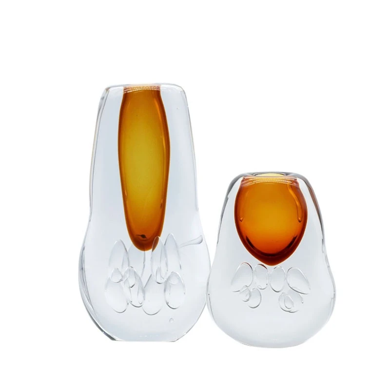 Thickened glazed vase, home decoration ornament, thick-bottomed glass flower ware