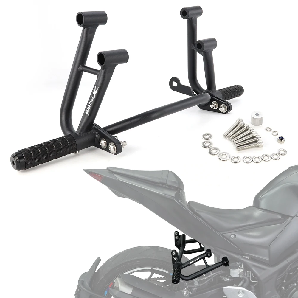 

Motorcycle Subcage Stunt Sub Cage For Yamaha YZF-R3 2015-2025 MT-03 2020-2024 Rear Passenger Foot Pegs Crash Bar Engine Guard