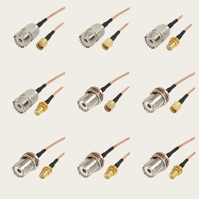 

Перегородка PL259 SO239 UHF с внутренней резьбой на штекер SMA/гнездовой разъем RG316 кабель 50 Ом Коаксиальный перемычка с низкой потерей