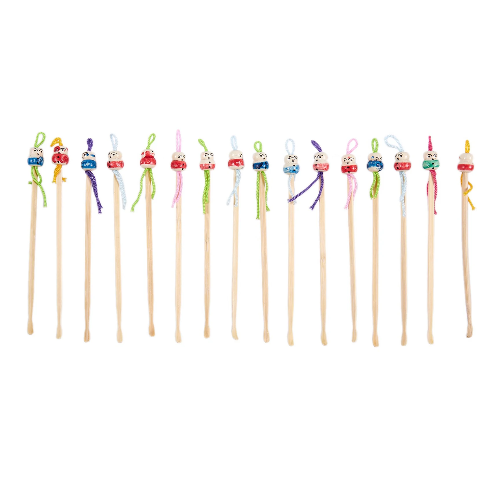 BEDW-32 pièces couleurs assorties chine haut bois cuillère à cérumen cure-oreille