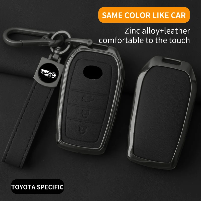 New Zinc Alloy Car Remote Key Case Cover Holder for Toyota Crown Handa Corolla Prado Camry Thunder Land Cruiser RAV4 Accessories