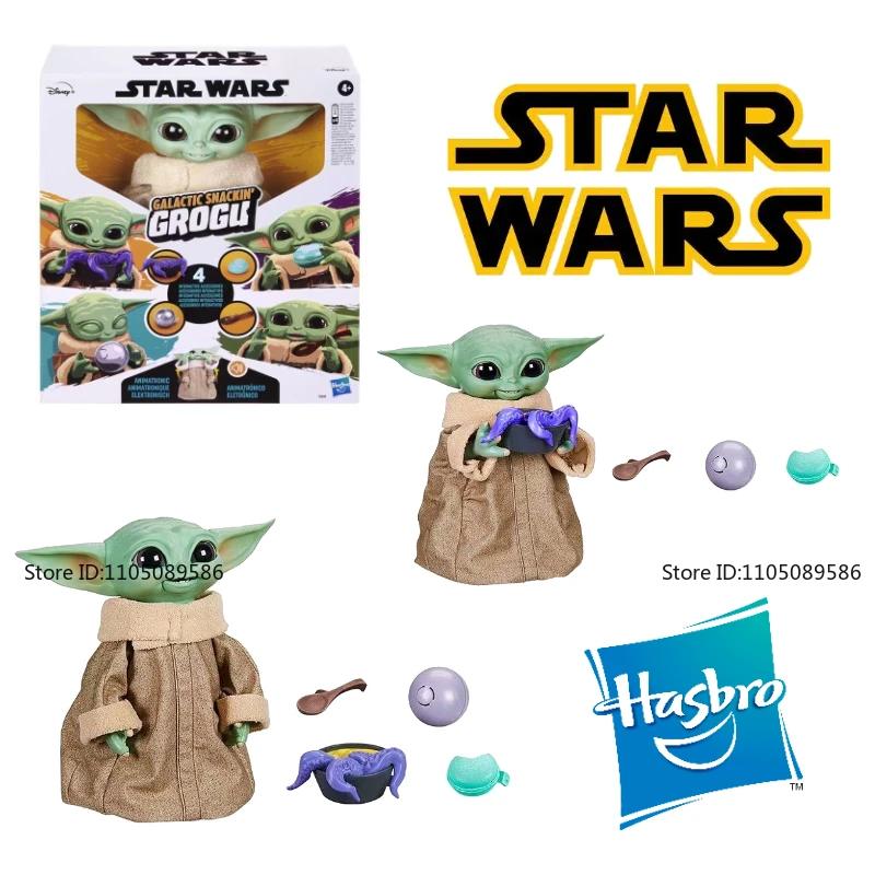 In Stock Star Wars Baby Yoda Grogu Multi-effect Sound Version Dolls Original Movie Character Model Birthday Gift Holiday Figures