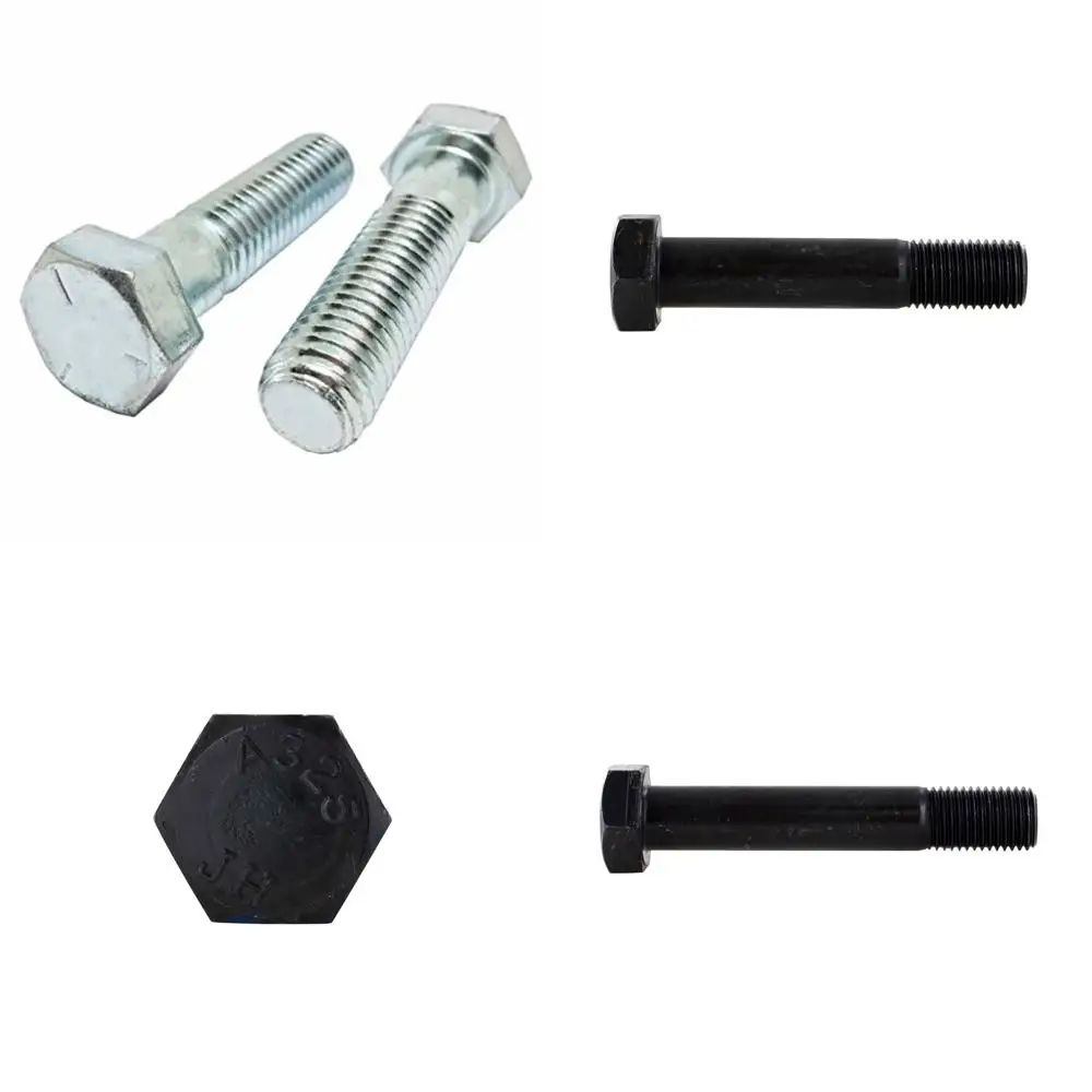 

Grade 5 Zinc-Plated Hex Cap Screws 1/4-28 x 3-1/4 Fine Thread Partially Threaded 0.75 Thread Length, 50 Pieces