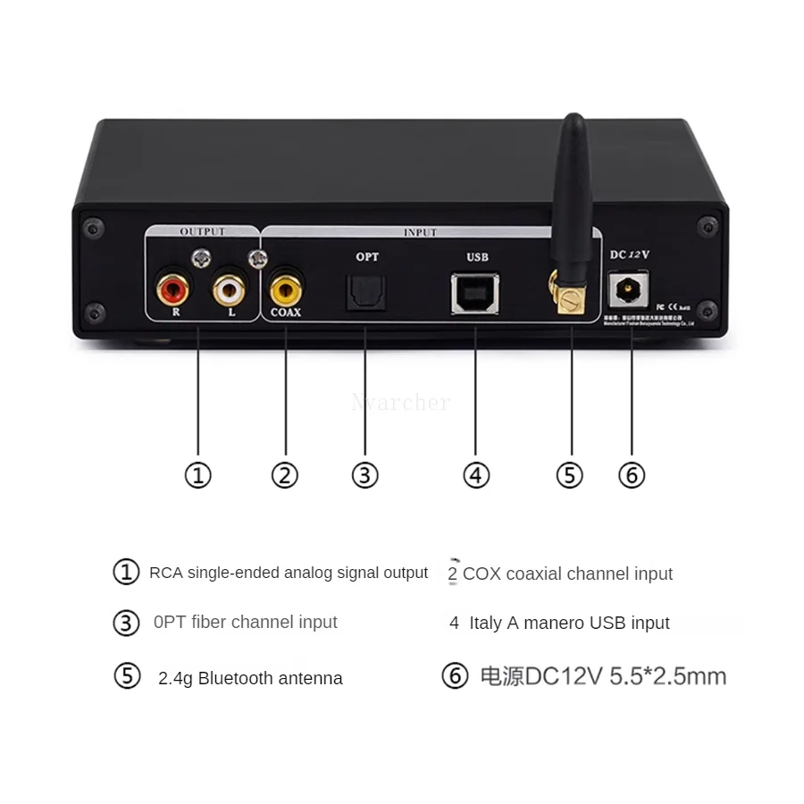 Imagem -03 - Decodificador de Áudio Hifi com Amanero Usb Bluetooth 5.3 Além Disso Ak4499 Dac Amplificador Tpa6120 Opa1612 Opa2604 op Amp Qcc5171