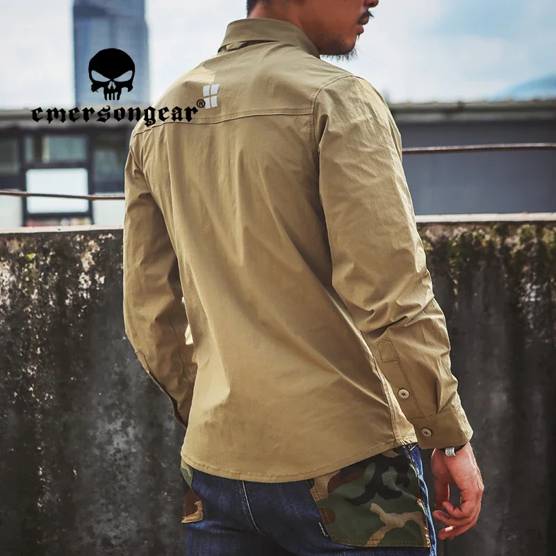 EMERSONGEAR Blue Label Tactical Triple Tech Tac-Shirt Outdoor Training Airsoft Shooting Hunting Multi Pocket Men T-shirt