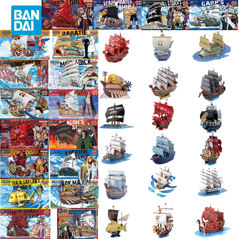 Bandai Original ONE PIECE Anime GRAND SHIP Going Merry and Others Action Figure Toys Collectible Model Gifts for Children