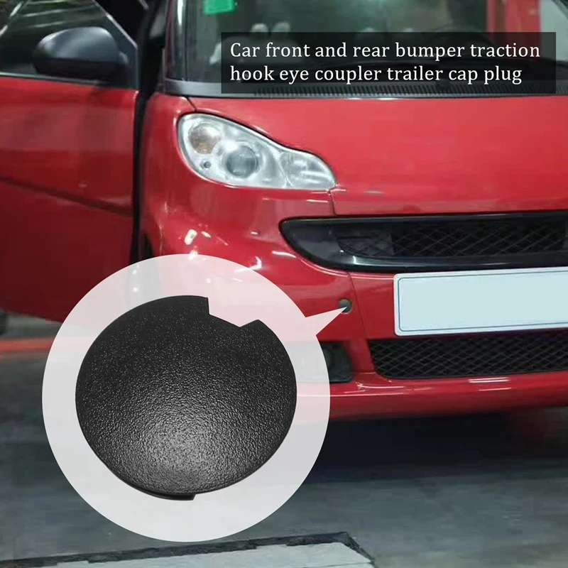 Gancho de remolque para parachoques delantero y trasero de coche, acoplador de ojo, tapa de cubierta de remolque, enchufe 4518850122 C22A para Smart Fortwo 2007- 2013 2014 2015