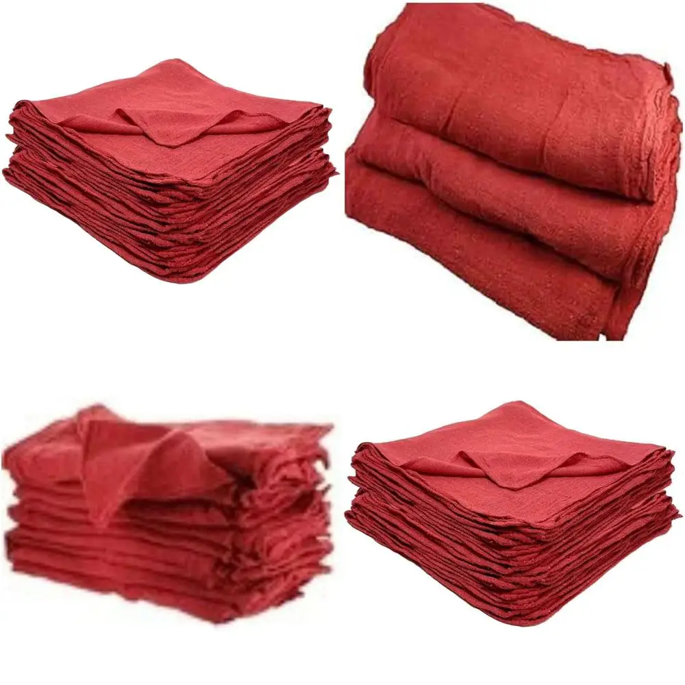 

500 Pack Reusable Cotton Shop Towels - Lint-Free & Heavy-Duty for Cleaning, Garage, Auto & Industrial Use