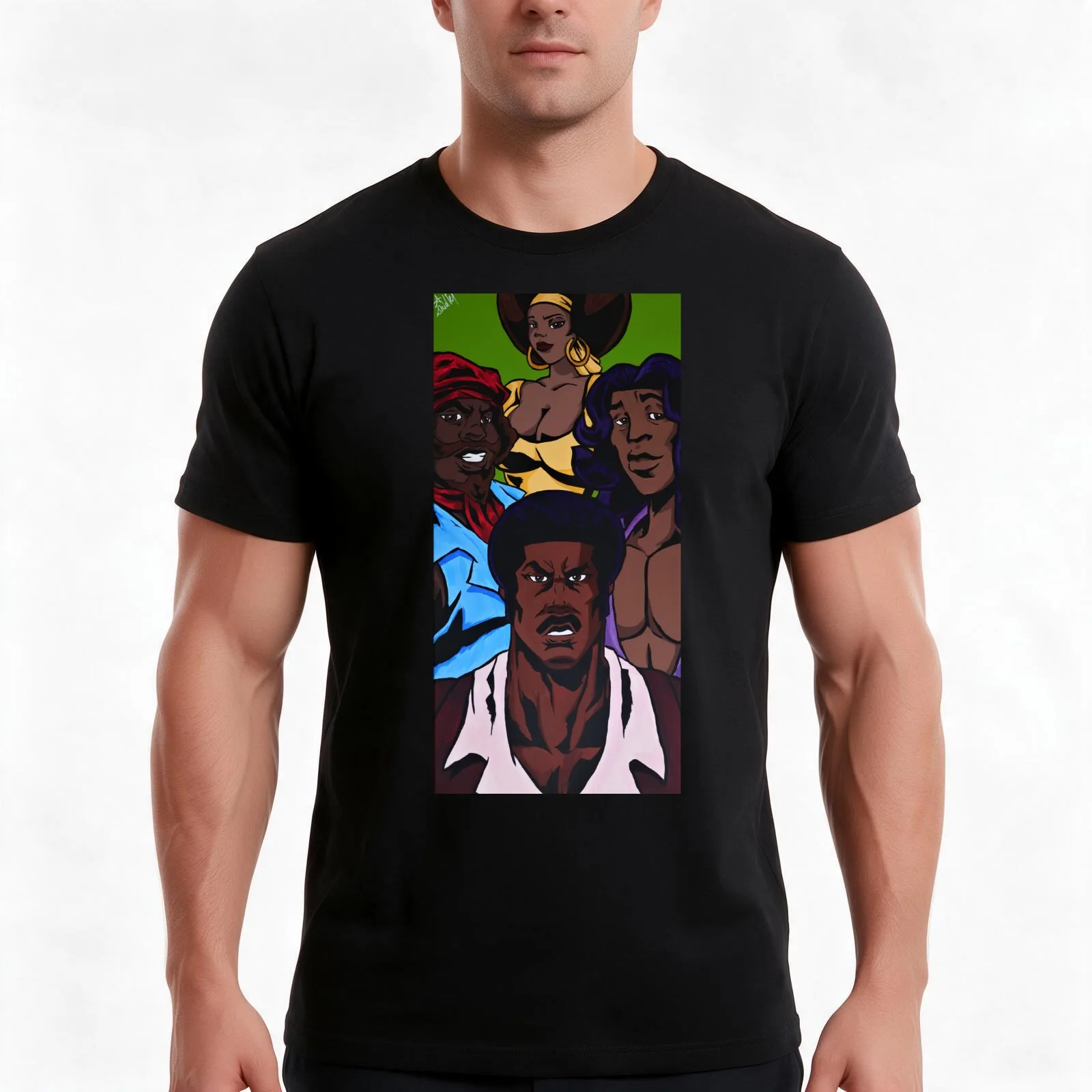 Black Dynamite T-Shirt Summer Casual Cotton Tee Oversized Streetwear Tops Vintage Graphic Print Loose Fit Short Sleeve