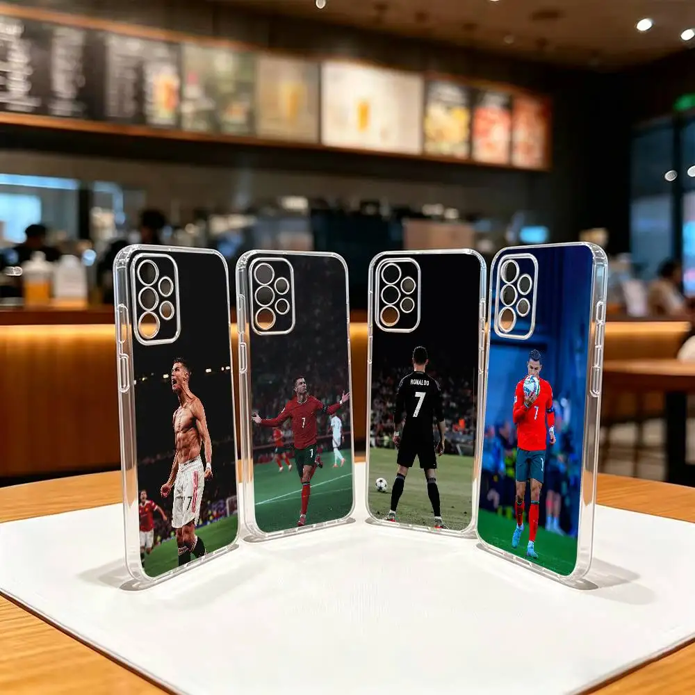 one-C-Cristiano R-Ronaldo  Transparent TPU Shockproof Protection Phone Case For Samsung S 25,24,23,22,30,21,10,9,Ultra,Plus,Lite