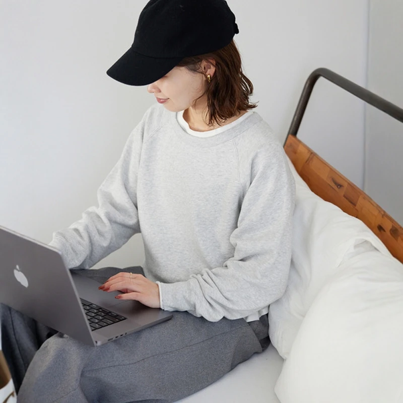 

Толстовка Torowee из 100% хлопка, мягкая, свободного кроя, с длинным рукавом, круглым вырезом, для дома и повседневной носки, цветная, новинка 25