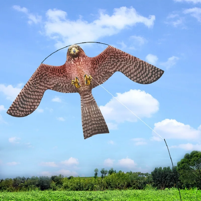 Big Birds Scaring Hawk Flying Kite Simulated Hawk Scare Wind Power Pigeon Scarer Device for Outdoor Home Garden Farm Scarecrow