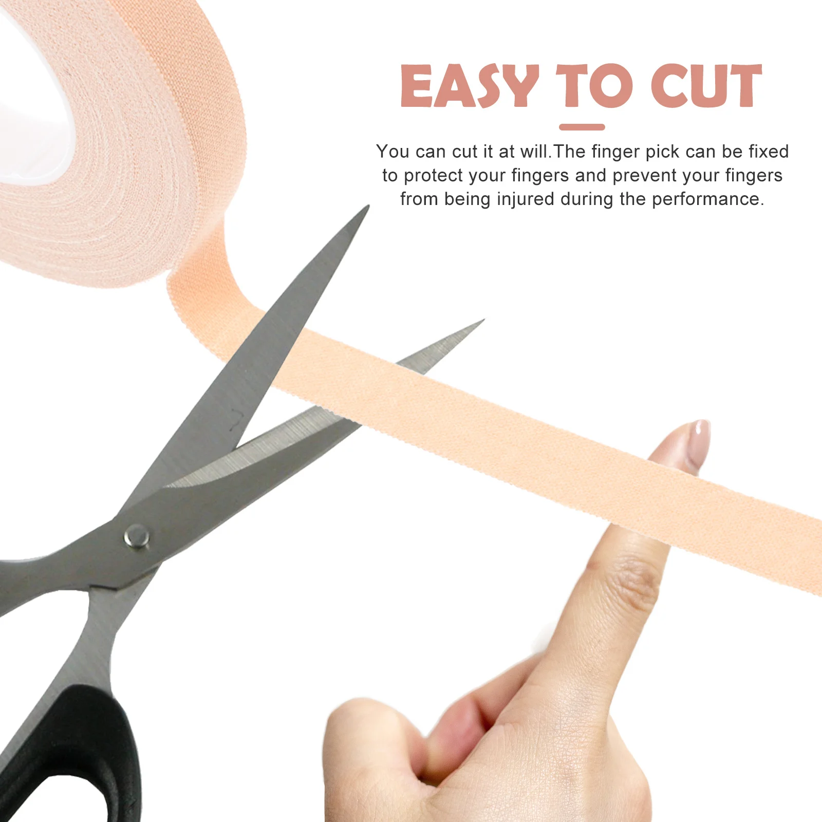 

2Pcs Guzheng Finger Protective Tapes Breathable Adhesive Finger Straps Professional Nail Tape for Pipa Guzheng Stage Performance