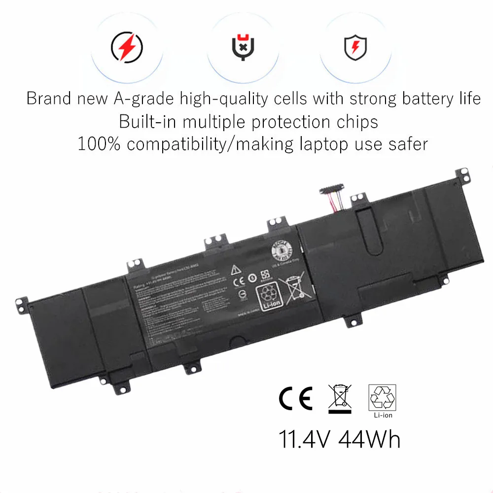 Laptop Battery For Asus VivoBook S400 S400C S400CA-DH51T UH51 S400E S500 S500C S500CA X402 X402C X402CA C31-X402 C32-X402