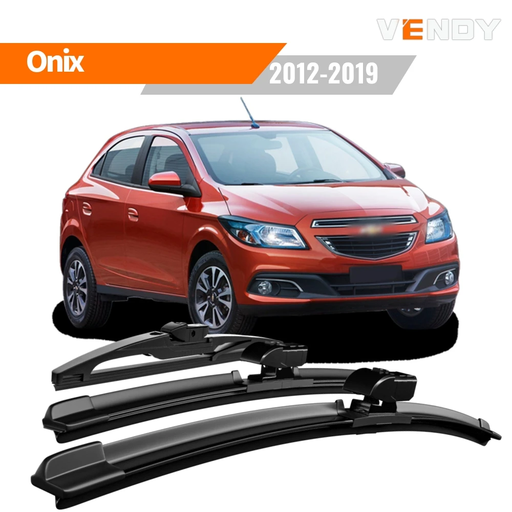 

1set Front & Rear Windshield Wiper Blades Windscreen Wipers For Chevrolet Onix 2012-2019 Rubber Brushes Car Accessories Refills