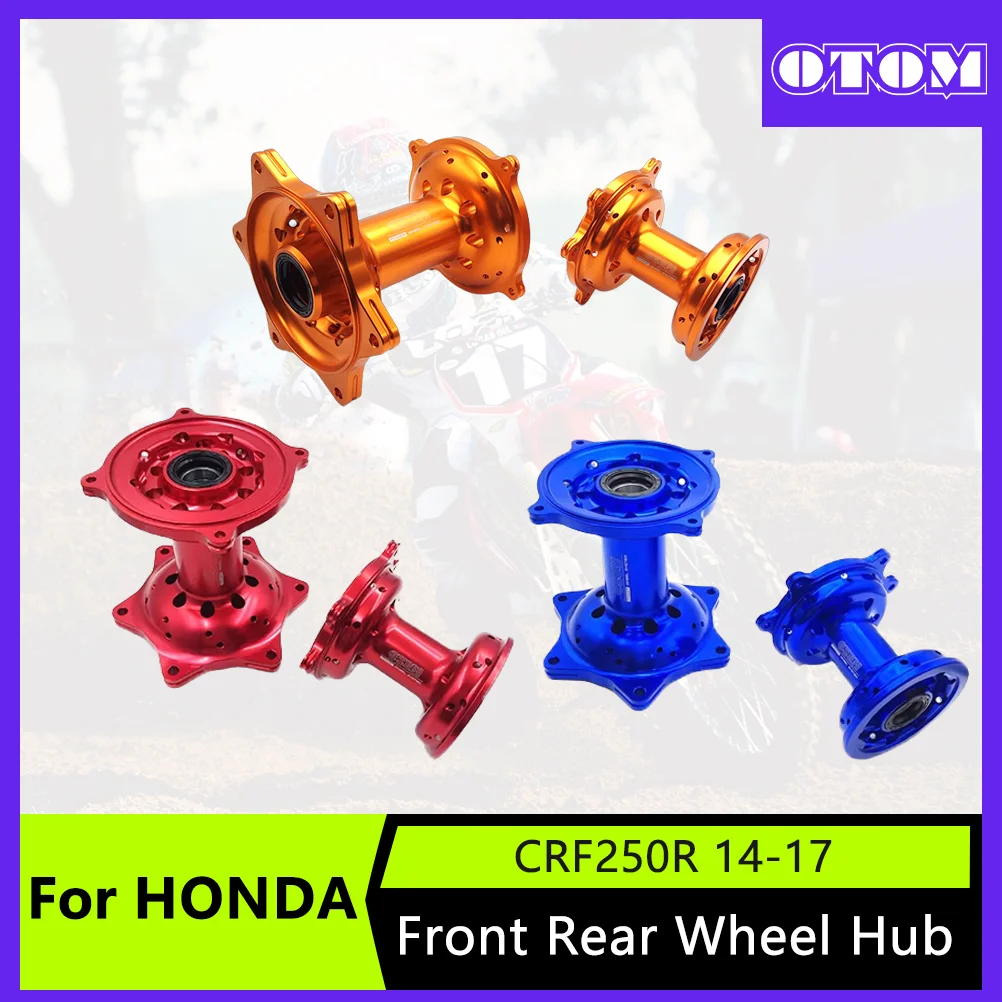Buje de rueda delantera y trasera para motocicleta 02-17, llanta de rueda mecanizada CNC para HONDA CRF CR 125 250 450, conjunto de buje todoterreno