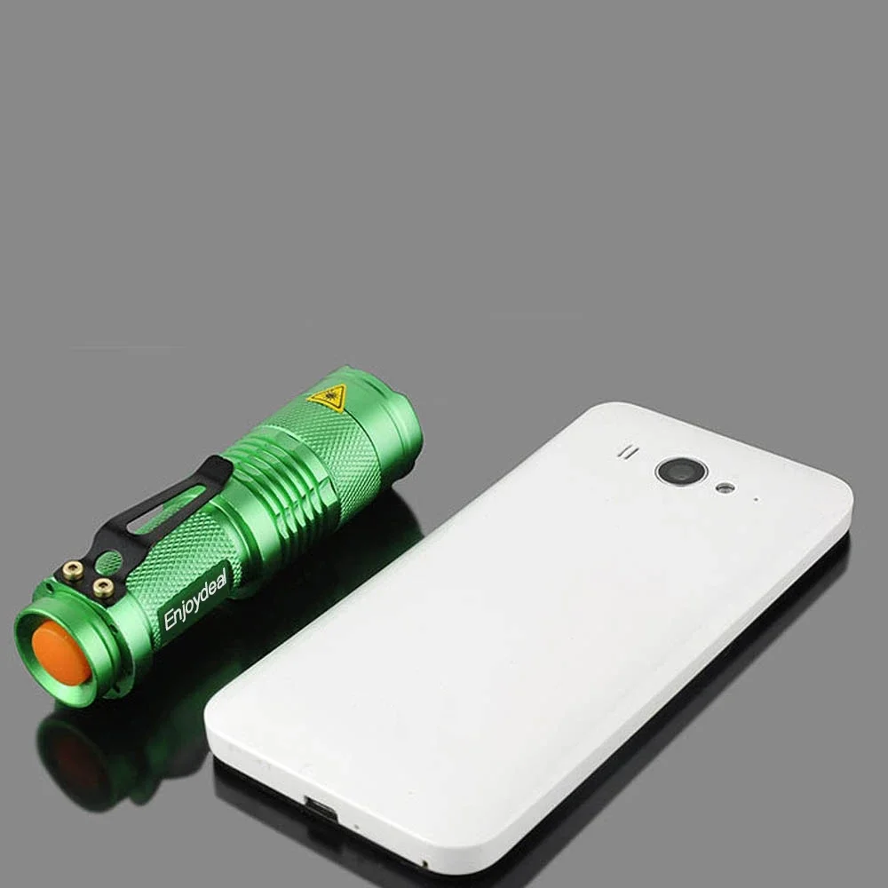 New Portable 3 Colors Mini Flashlight 2000 Lumens LED Waterproof Torch AA/14500 Adjustable Zoom Focus Torch Lamp Penlight