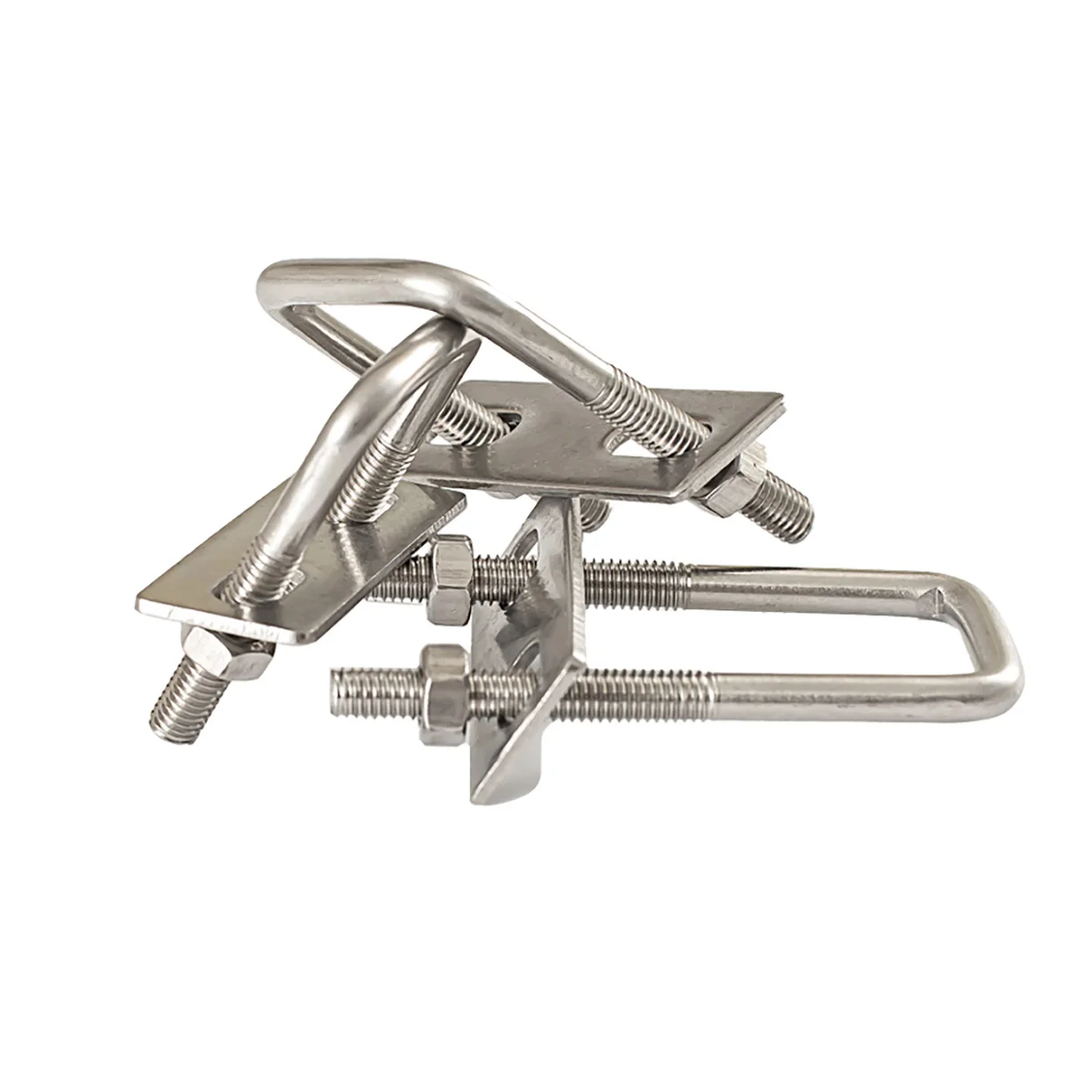304 Stainless Steel Square Clip / Right Angle U-Clip / U-Bolt / U-Clip Square Tube Fastener M6M8M10