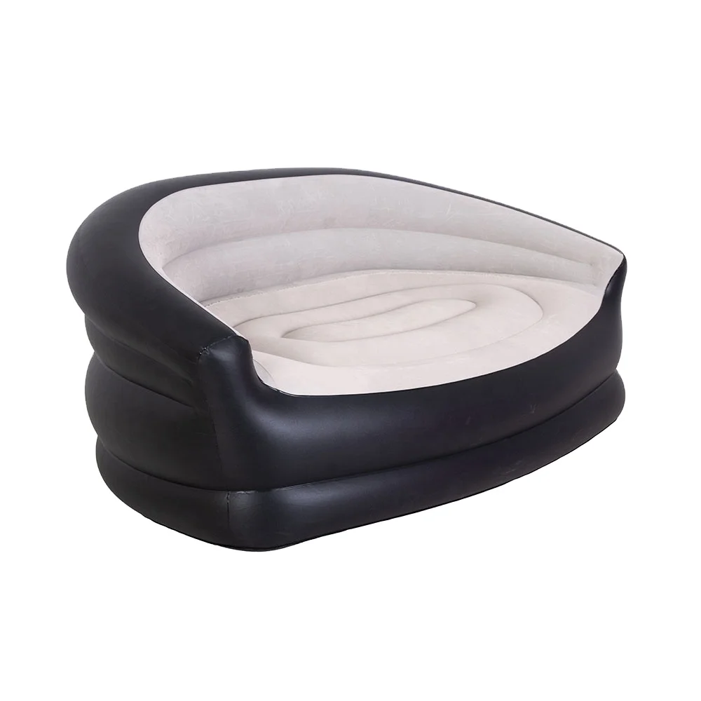 27507 Flocked air Sofa 138cm*87cm*71cm Inflatable air Furniture Indoor and Outdoor Use air Sofa for Camping