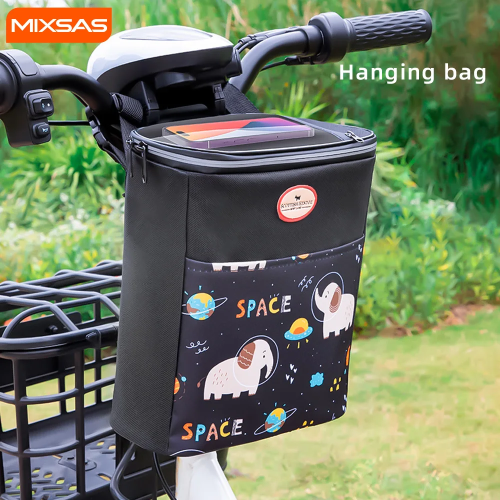 MIXSAS Bike Portable Touch Screen Hanging Bag 465 Universal Bicycle Handlebar Pack Motorcycle Cycling Large Capacity Storage Bag