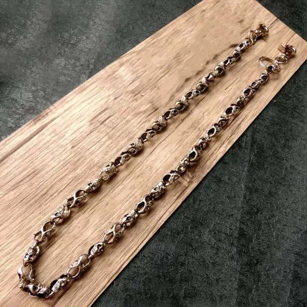 موضة كول الجمجمة السراويل سلسلة Y2K قابل للتعديل الرجال الجينز سلسلة مجوهرات اكسسوارات الهيب هوب الشرير سبيكة الخصر ديكور الرجال