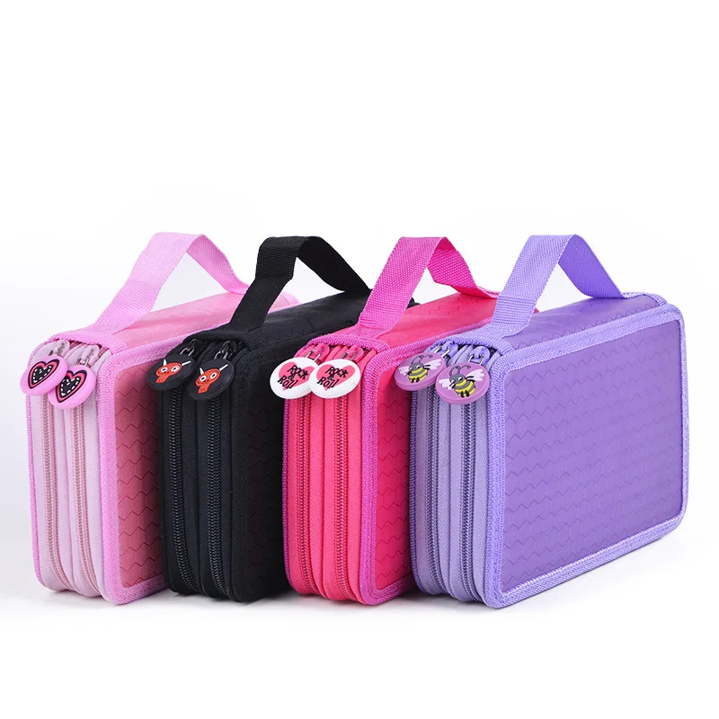 Imagem -06 - Slots Lápis Case Escola Pencilcase para Meninas Meninos Papelaria Organizador Caneta Caixa Grande Capacidade Zíper Bolsa Bolsa Penal 32 52 72