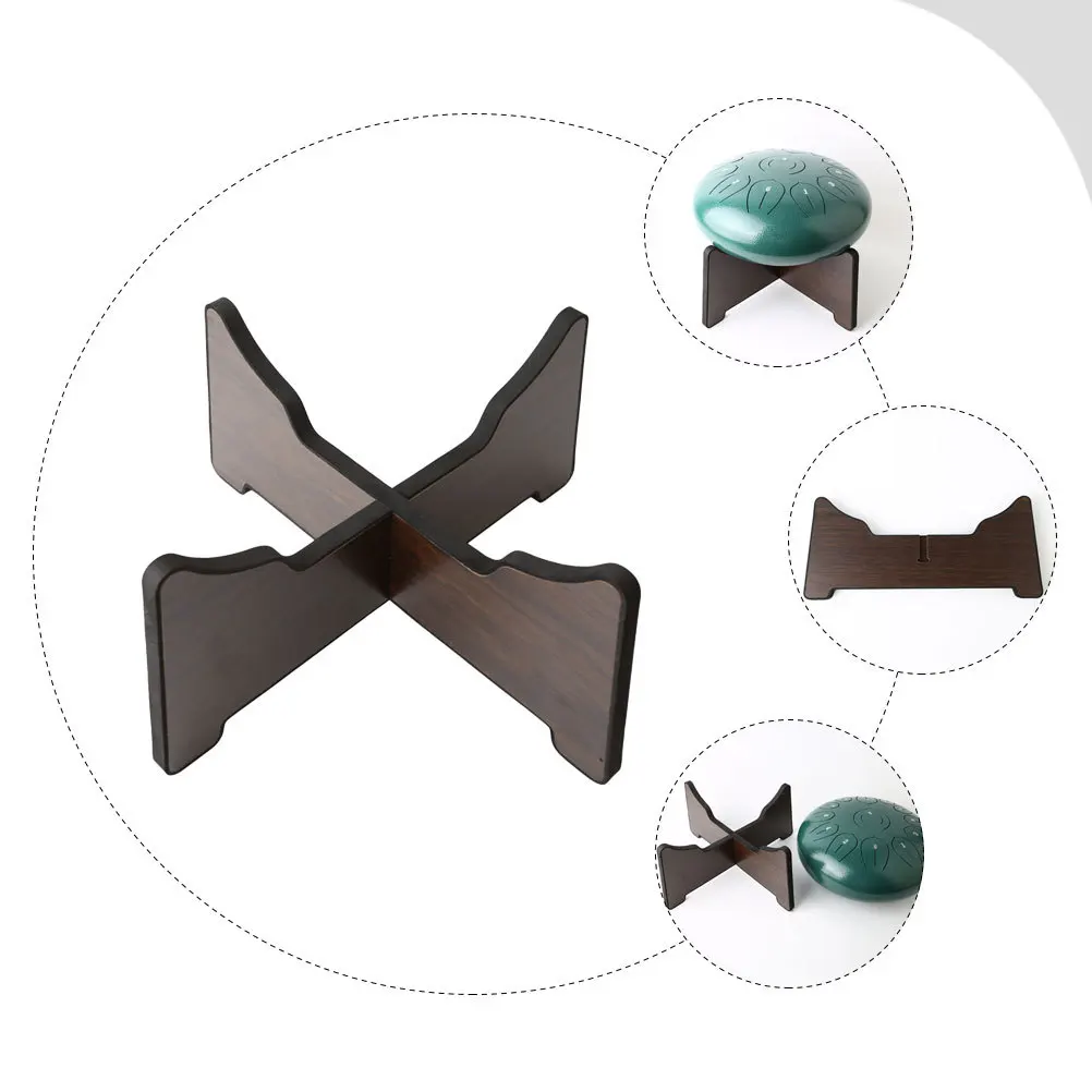 

Steel Tongue Drum Stand Wooden Holder Detachable Stable Floor Display Rack Portable Tongue Drum Storage Bracket