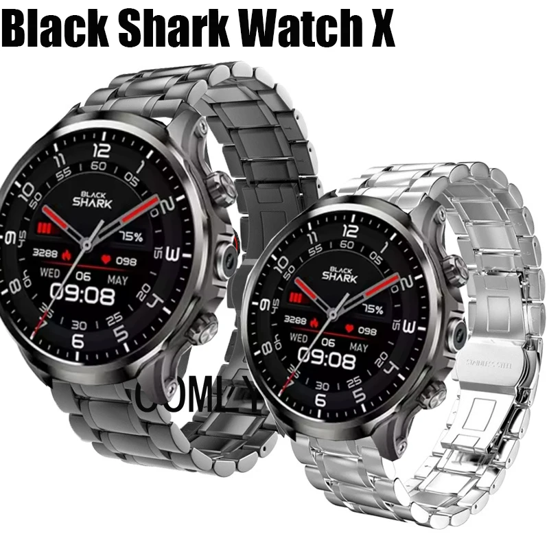 For Black Shark Watch X Strap Stainless steel metal Band Men luxurious Belt