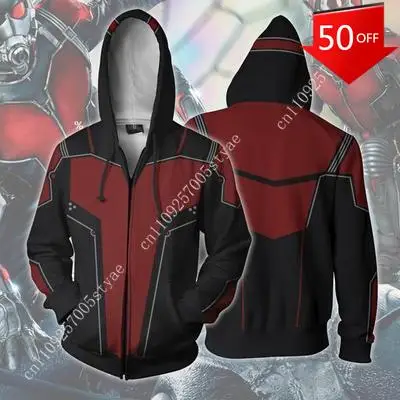 

Marvel Avengers 3D Digital Print Hoodie – Featuring Deadpool 2, Ant-Man, and The Wasp – Unisex Long-Sleeve Zip-Up Jacket