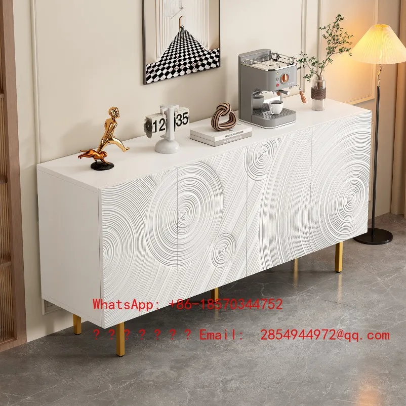 Solid Wood Dining Cabinet Storage Cabinet, Light Luxury, High-end Retro Storage Cabinet, Home Entrance Cabinet
