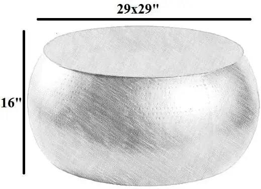 Mesas de centro redondas para sala de estar - Mesas centrais de meados do século para escritório e casa