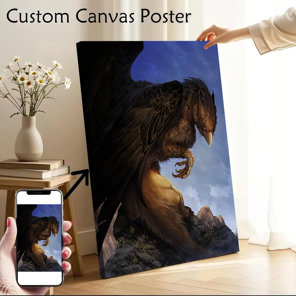 The Griffin Canvas Poster Customizable Pictures Wall Art Canvas Painting for Luxury Decoration Living Room Decorations Wand Deko