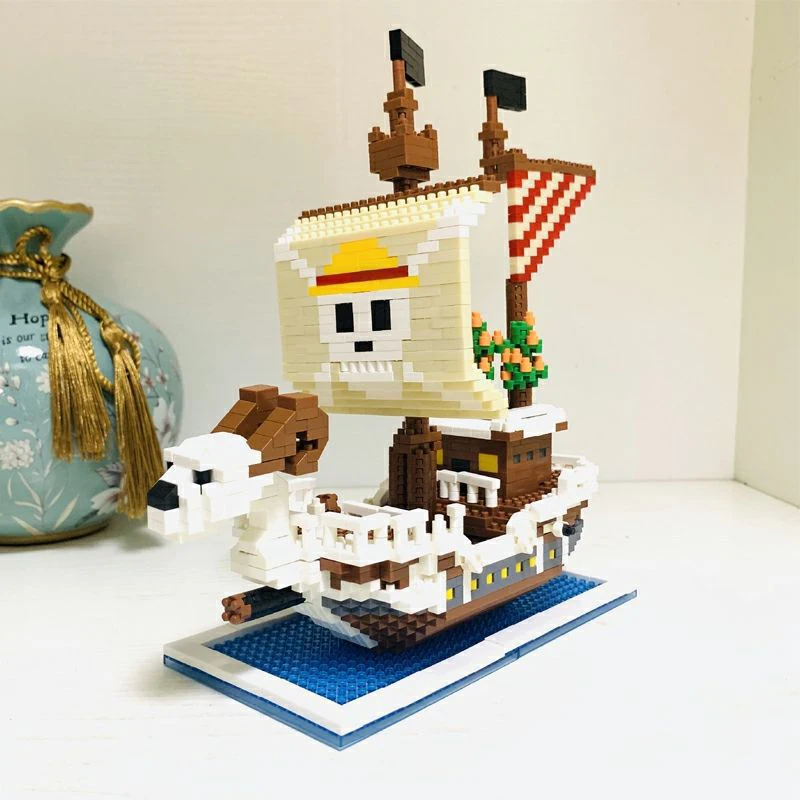 Oceano navio pirata plástico modelo 3d blocos de construção kits, montar guerras veleiro, para adultos meninos micro mini tijolos brinquedos presentes