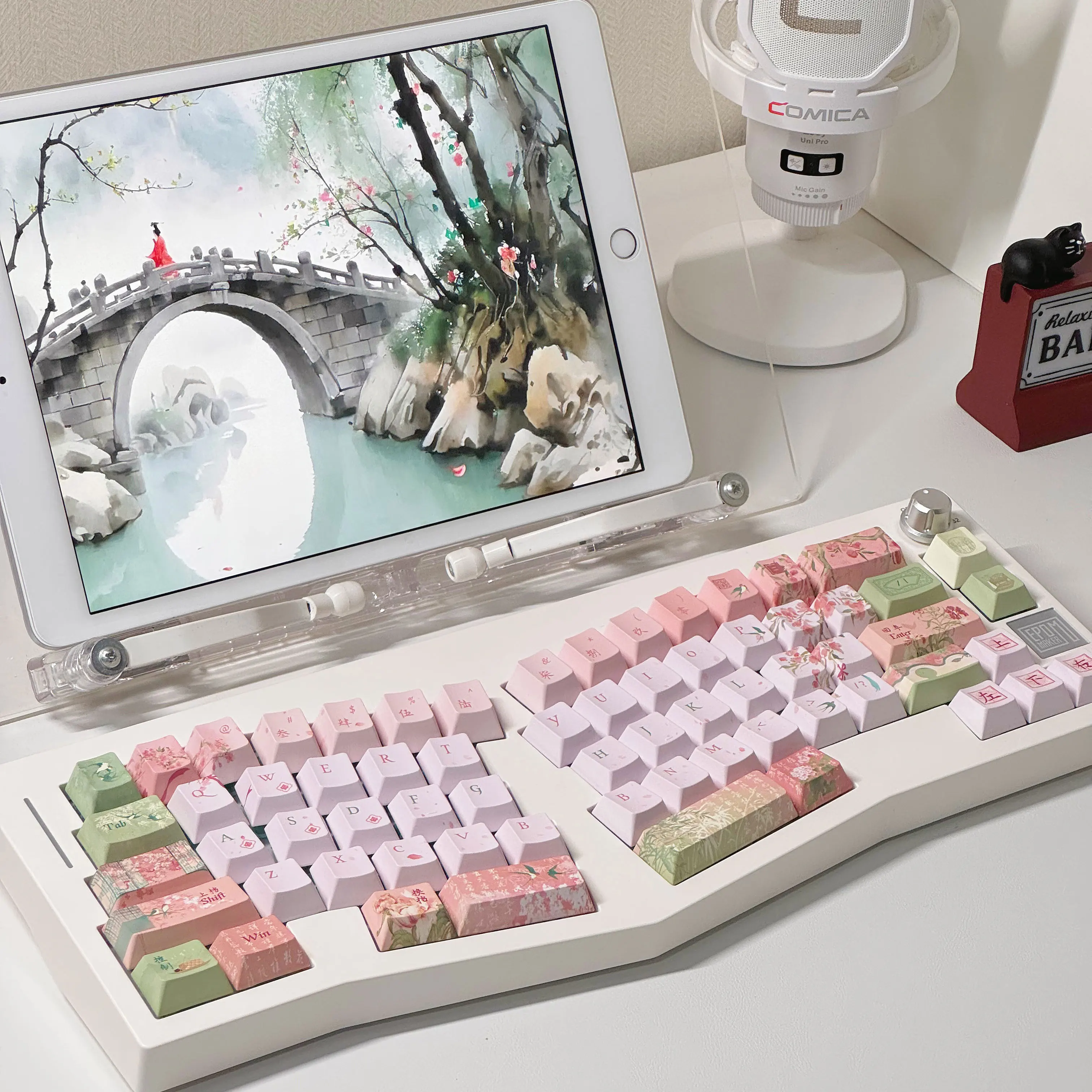 

120 Keys Theme Keycaps Alice Layout Key Cap PBT Cherry/MOA Profile Custom Original Keycap for Mechanical Keyboard