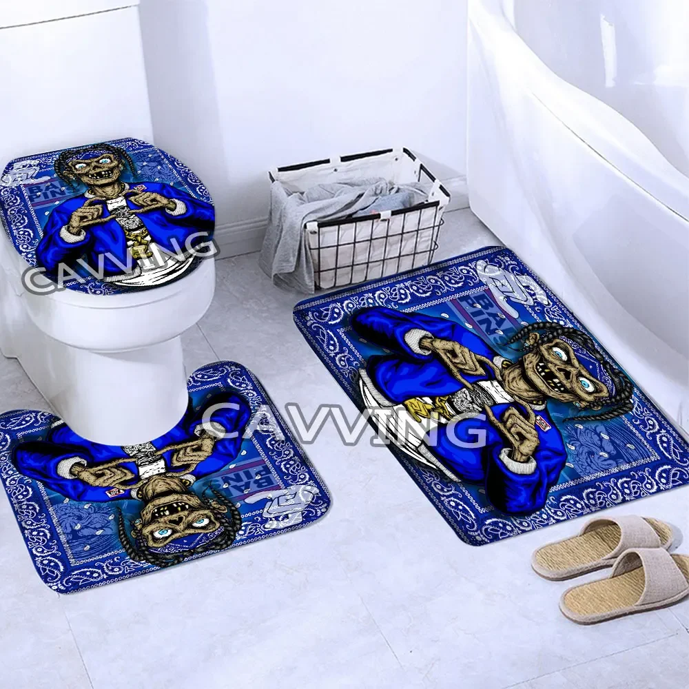 Crips Gang  3D Printed  Shower Curtain Waterproof Bathroom Curtain Anti-slip Bath Mat Set Toilet Rugs Carpet Home