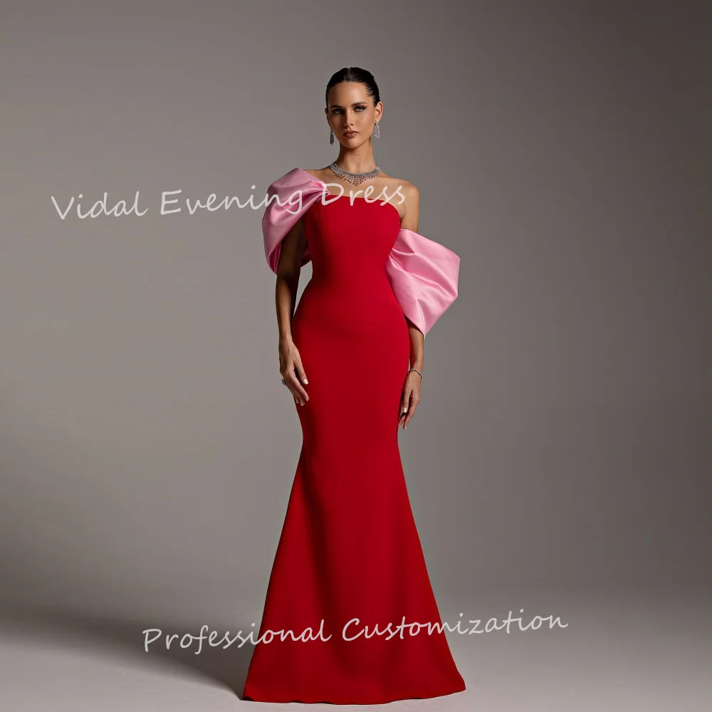 Vindal Evening dresses Crepe Sleeveless Mermaid gentle Floor-Length  simple High-Quality elegance Exquisite For Woman