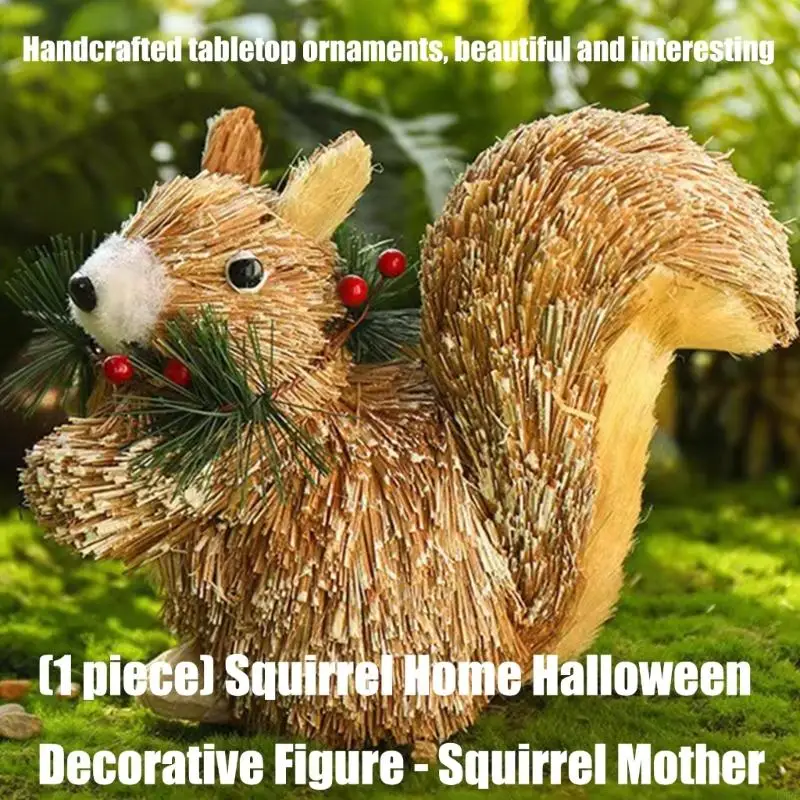 

Праздничное украшение в виде мыши из натуральной травы, кустарный акцент на домашней террасе KXRE