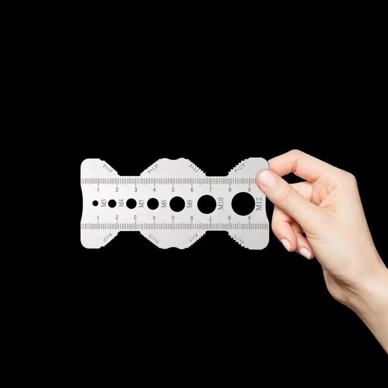 Thread Checker Screw Measurement Ruler Stainless Steel Caliper Metric Gauge Tool For Measuring Screw Pitch Bit Bolt Nut Screw