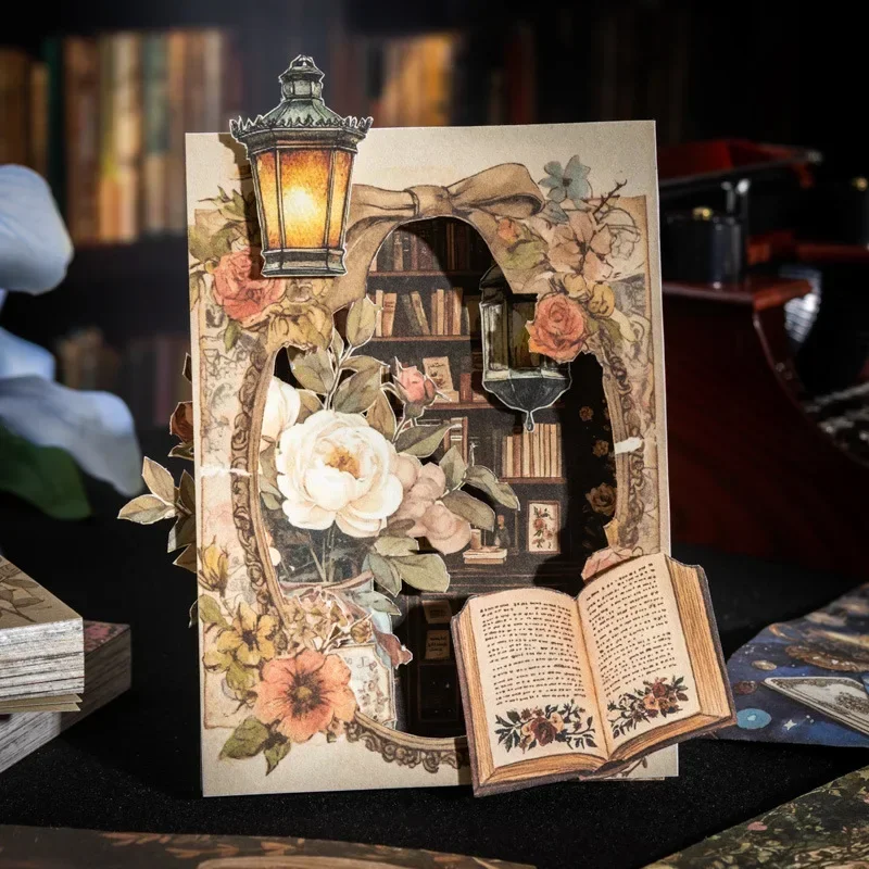 Vintage Paper Supplies Time Wander Collection Series Reading Time Selection 100Pcs Large Capacity Journal Base kawaii image 3