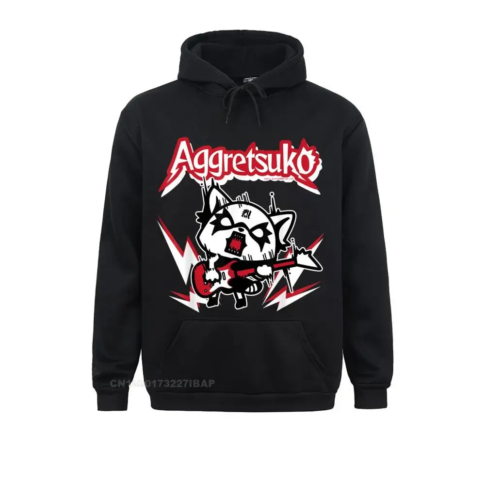 

Aggretsuko Rocker Rage Tee Shirt Special Men Sweatshirts Long Sleeve Hoodies Printed On Clothes Happy New Year Hoodie