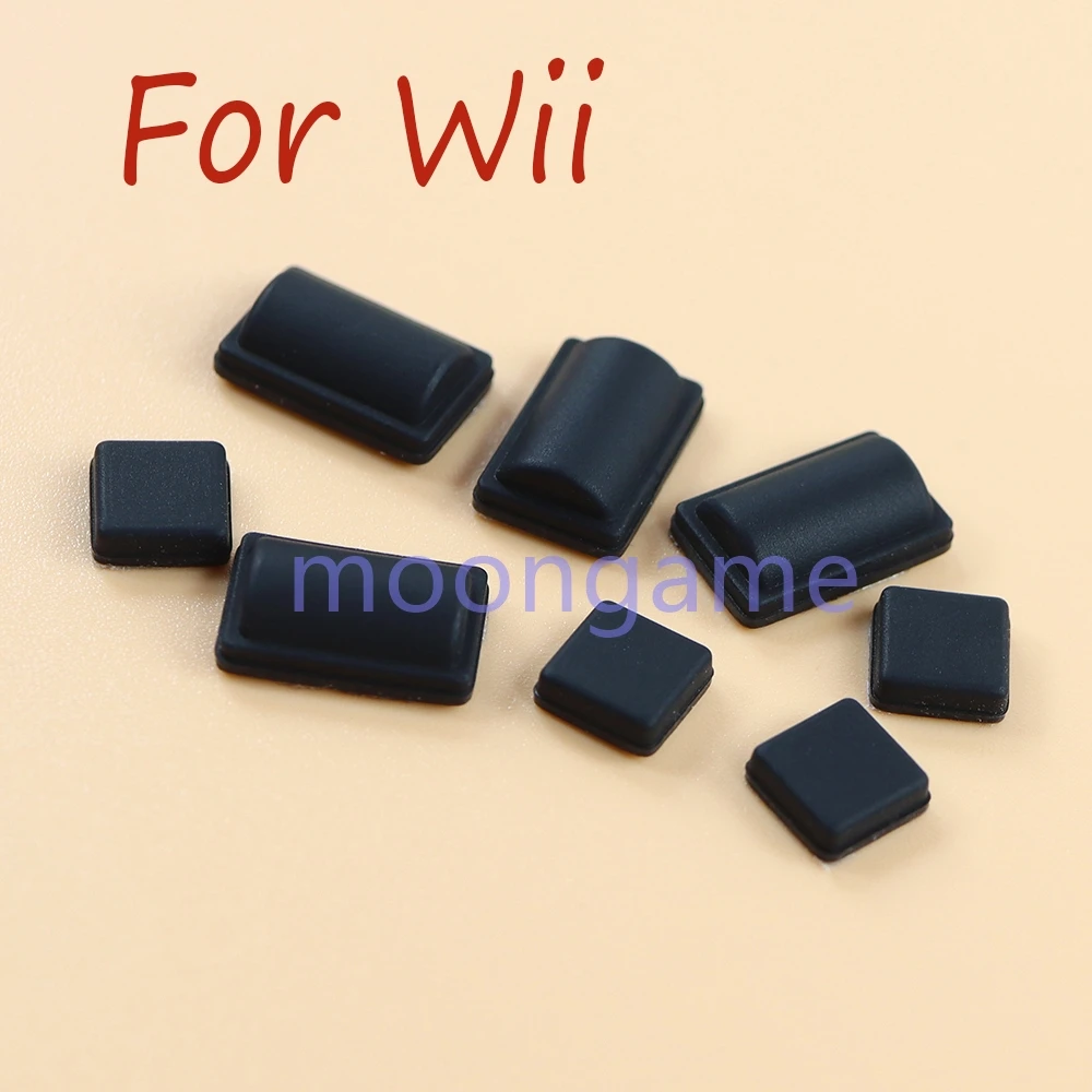 1set For WII Console Replacement Non-slip Rubber Pad Dust Plugs Screw Feet Cover Repair Parts