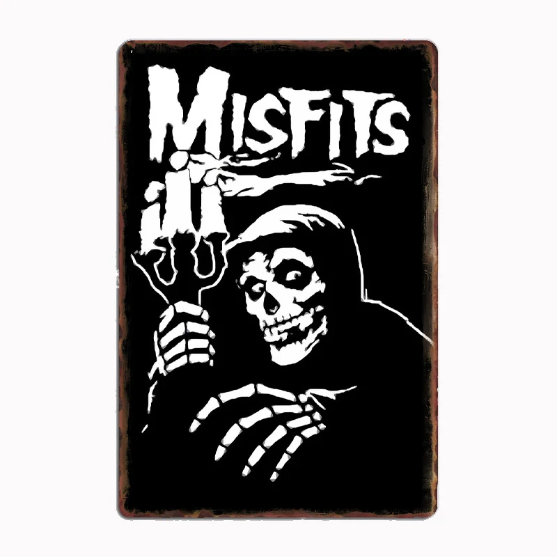 

Misfits heavy Metal Music Metal Sign Poster Garage Room Decor Automobile Club Tin Home Decor