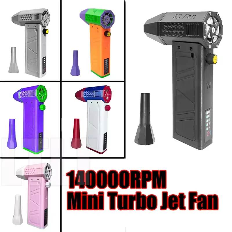 140,000RPM Air Blower Turbo Jet Fan Electric Power Display Handheld Mini Dust Cleaner High Speed Duster Gun Cleaning Tool