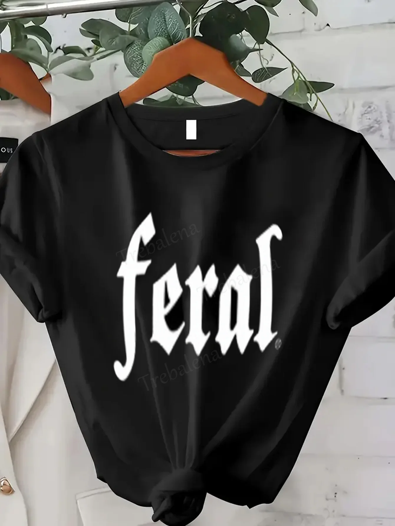 

Women T-shirt Feral Print Women's Casual Sexy T-Shirt, Trendy Streetwear Style