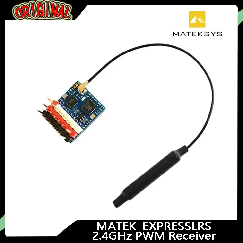 MATEKSYS ELRS-R24-P6 EXPRESSLRS 2.4GHz PWM 수신기 |   안테나 커넥터 |   RC FPV 드론용 2-8S VBat 전압 감지