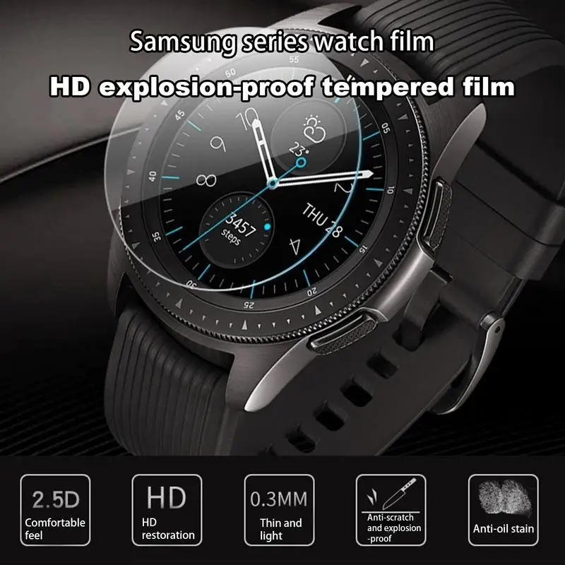 Watch Protection Film Protective Film Bumper Screen Cover Full Coverage HD Film Tempered Glass Cover Smartwatch Accessories