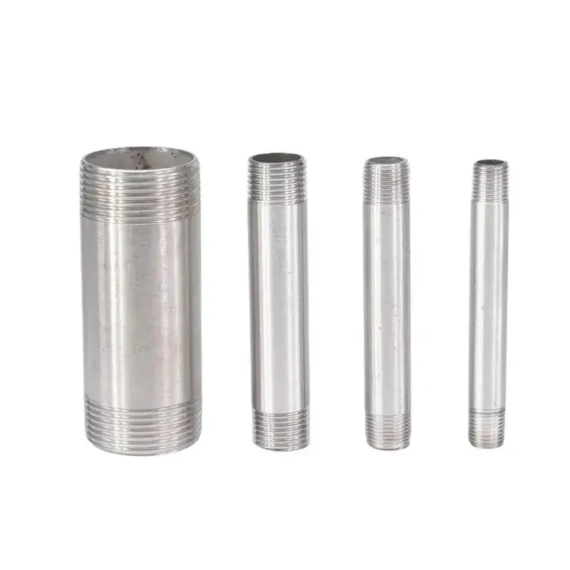 Connecteur de raccord de tuyau rond en acier inoxydable, BSP, 1/8 ", 1/4", 3/8 ", 1/2", 3/4 ", 100", 1 ", 2", longueur mâle 304mm, 143 PSI