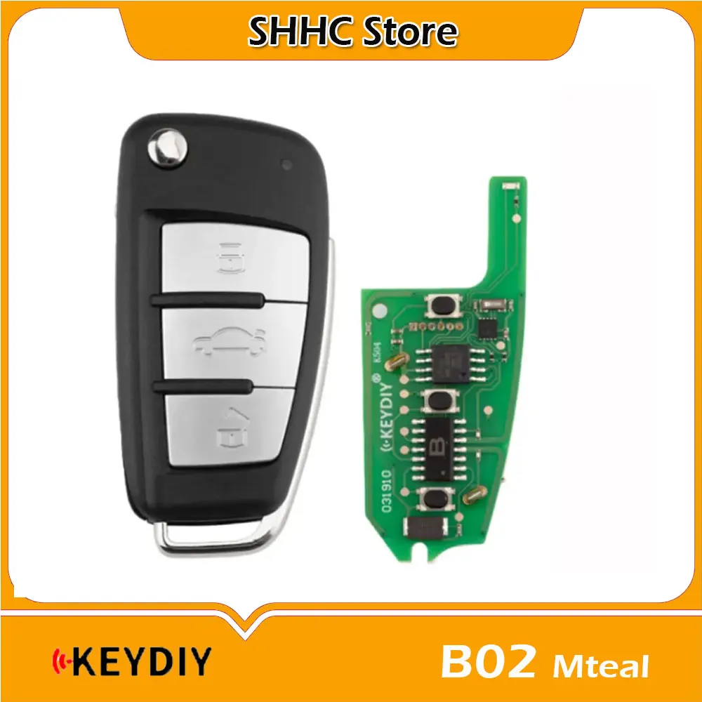 

KEYDIY KD B02 Metal Universal Flip Remote Key 3 Buttons for Audi Type Car Remote Key for KEYDIY KD X2/X4 Tool Key Programmer