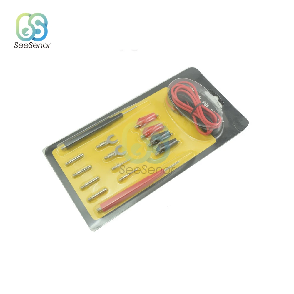 16pcs/set Universal Digital Multimeter Probe Test Leads Multi Meter Needle Tip Tester Lead Probe Wire Pen Cable for Multimeter