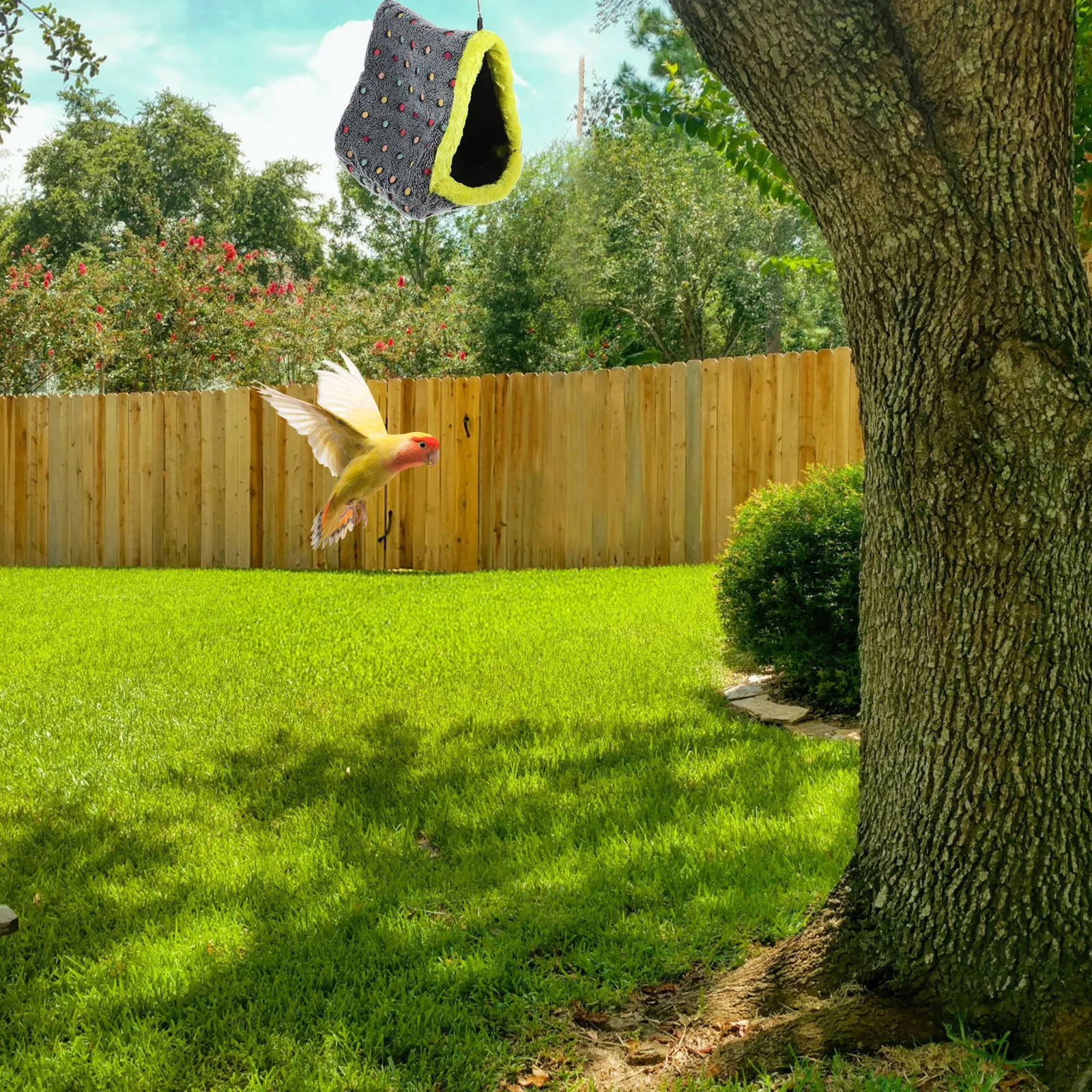 

Bird Nest Hang Bed Soft Parrot Hanging Hammock Winter Warm Cage Accessory For Macaw Cockatiel Finch Small Pet